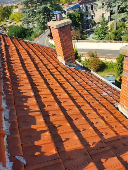 Cheminée et solins refaits